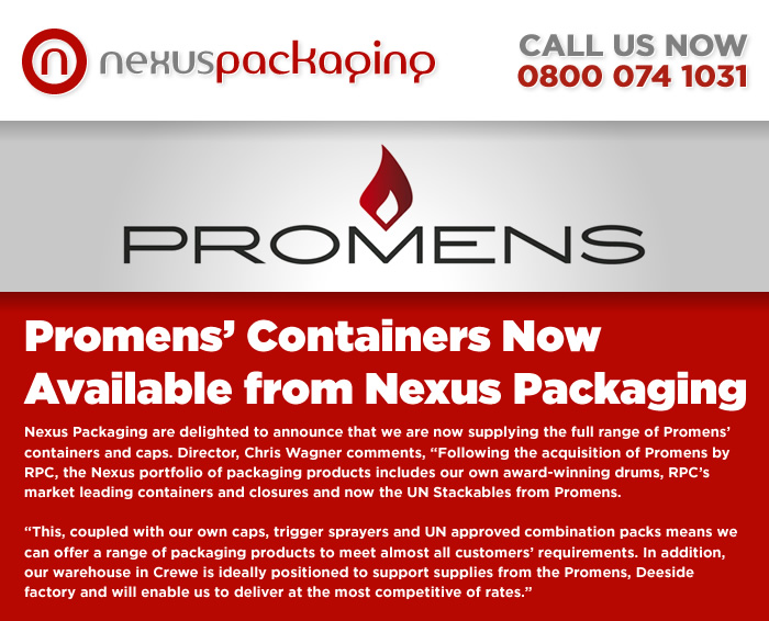 Promens’ Containers Now Available from Nexus Packaging